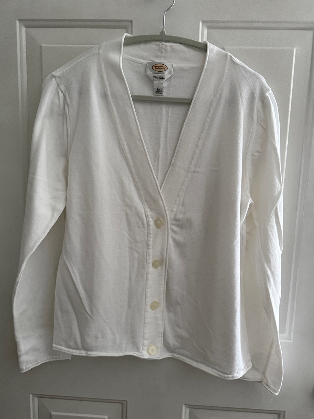 Talbots Pima cotton lightweight cardigan
XL, white